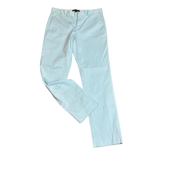 Banana Republic Aqua Blue Ryan Fit Straight Leg Ankle Pants Size 4 - Picture 3 of 11